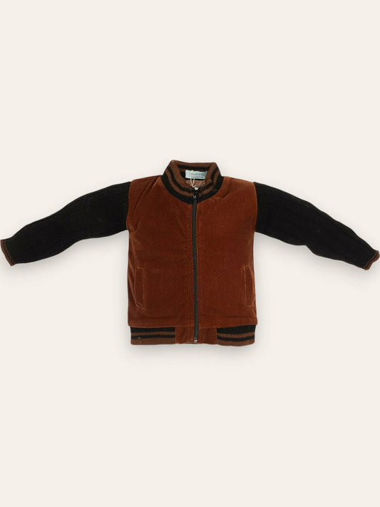 Brown Suede Zipper Jacket