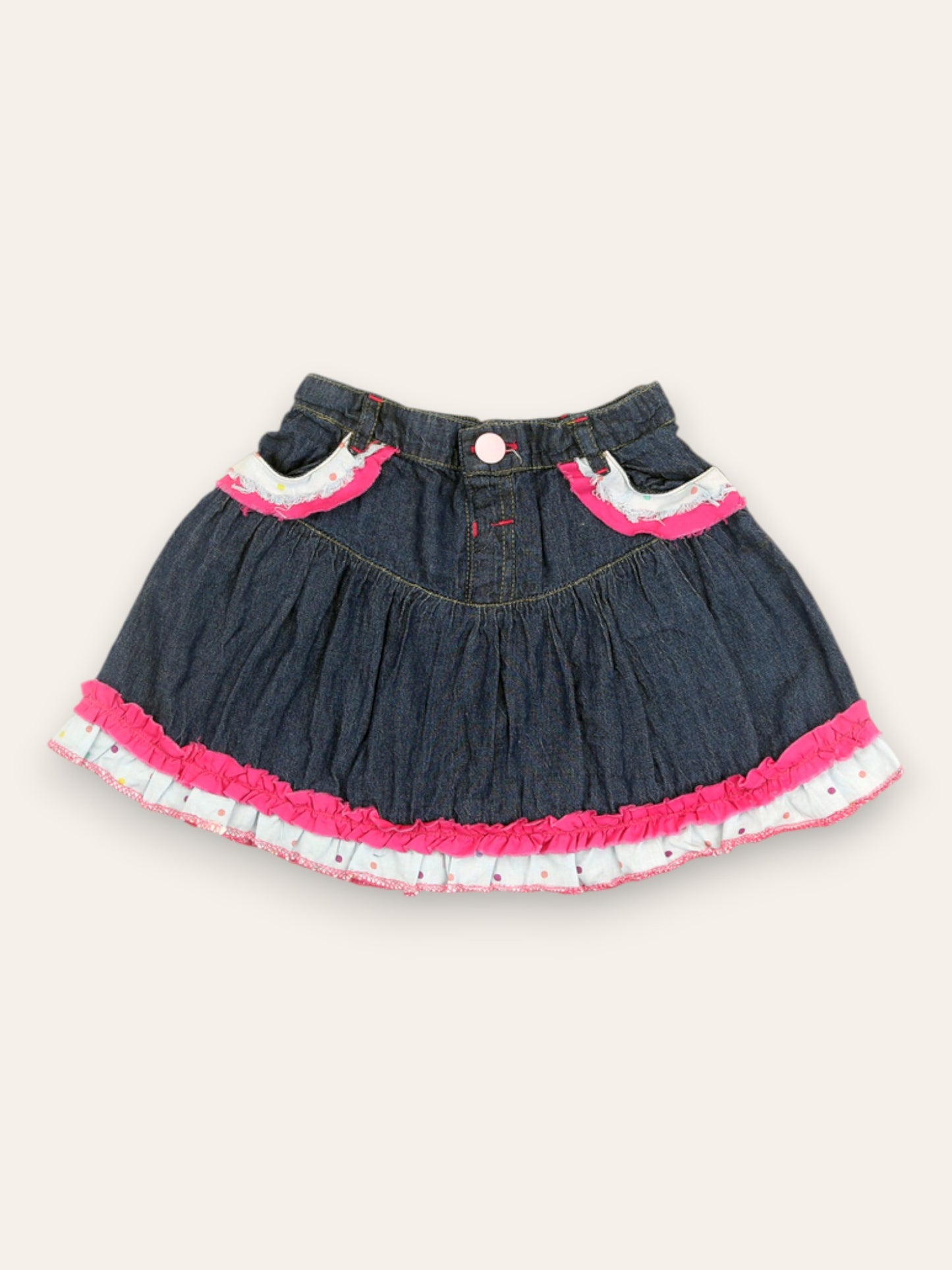 Denim Frilled Skirt