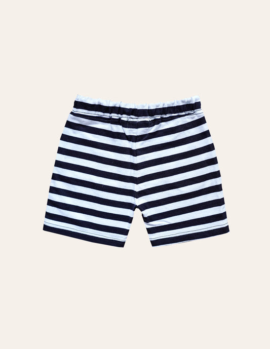 Navy Striped Short