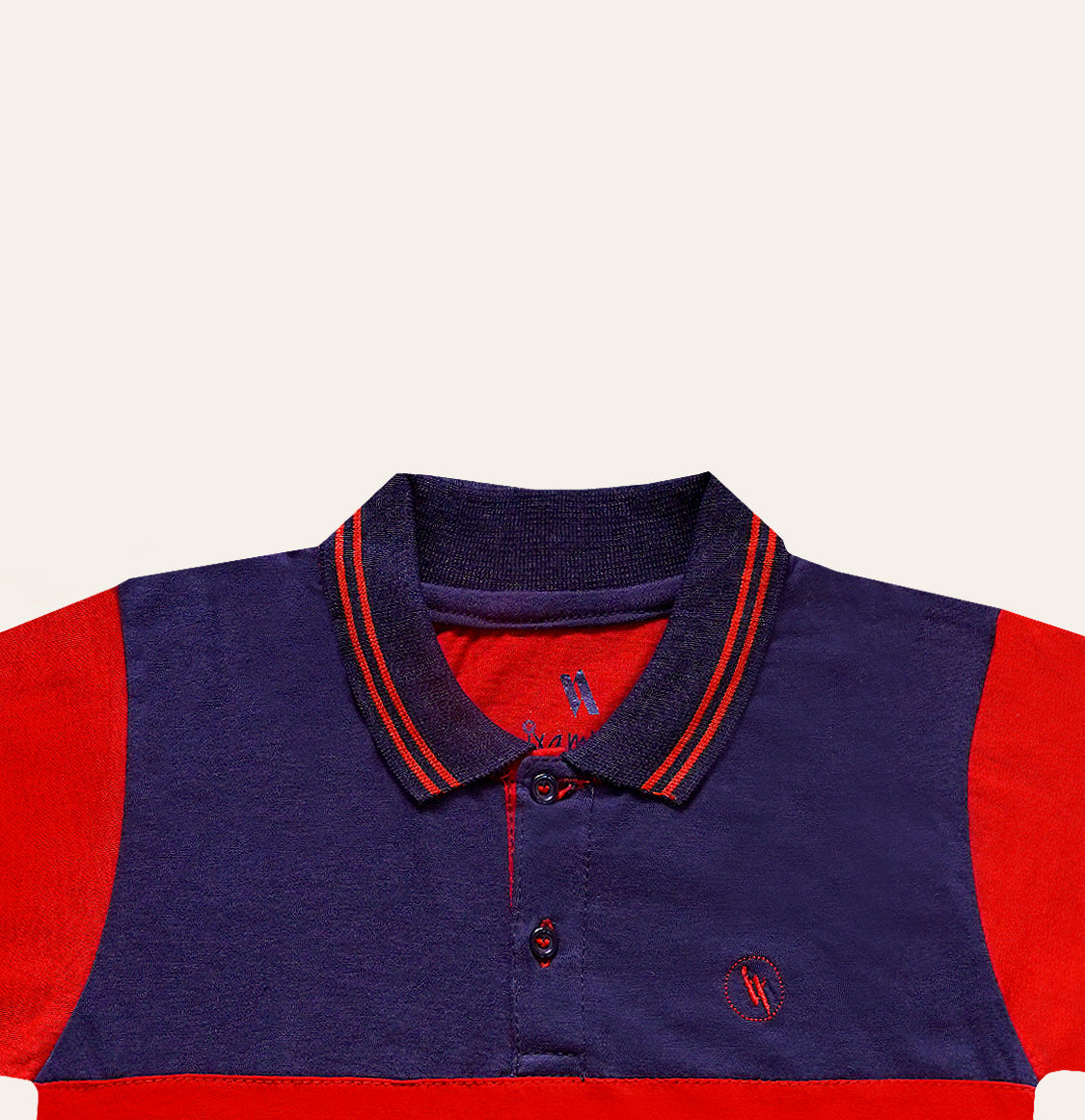 Navy Red Fashion Polo