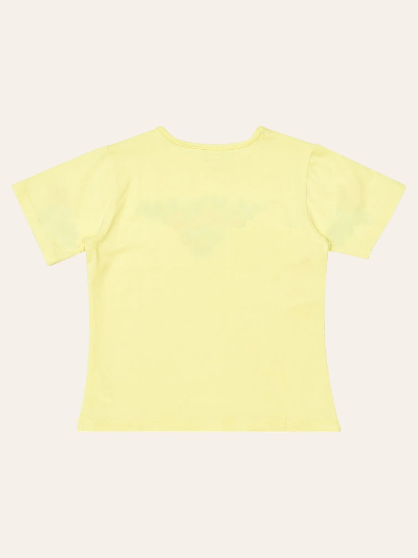 Girls Yellow Embroidered Tee