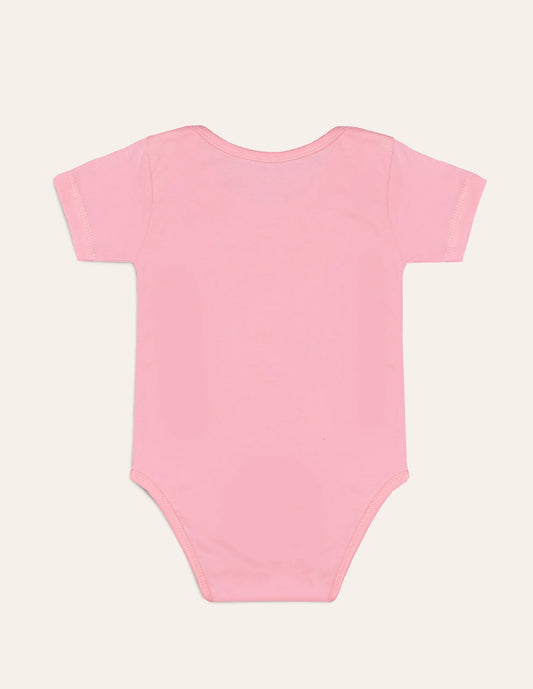 Baby Pink Necklace Print Short Sleeve Bodysuit