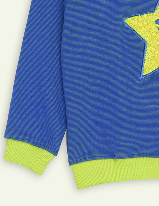 Blue Star Embroidered Sweatshirt