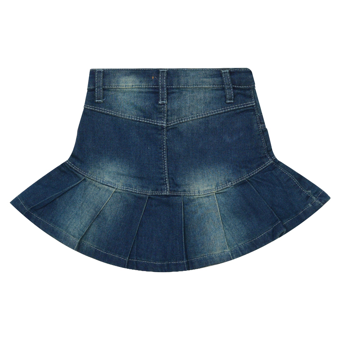 Girls Embroidered Denim Skirt