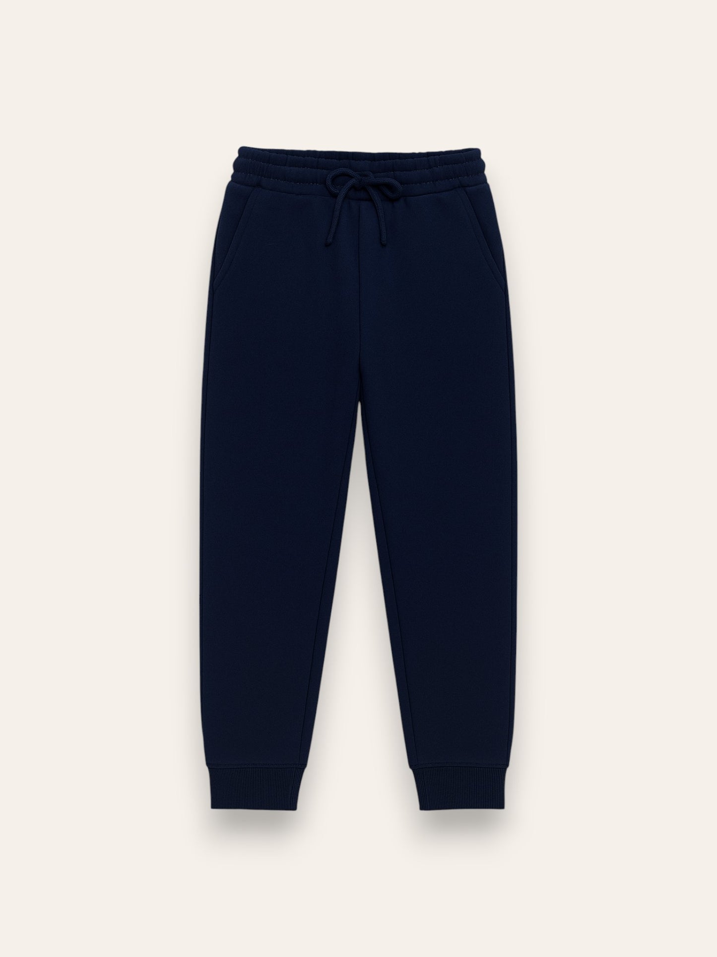 2 Pc Set Navy Waffle Printed Sweatshirt & Trouser