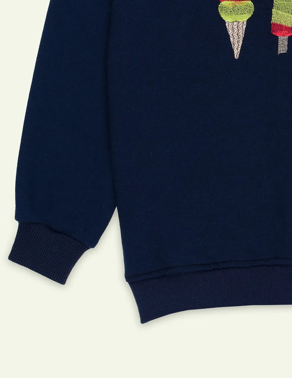 Navy Icecream Embroidered Sweatshirt