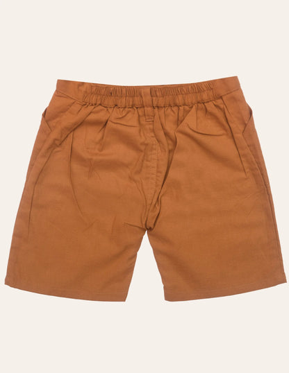 Boys Mustard Casual Cotton Shorts