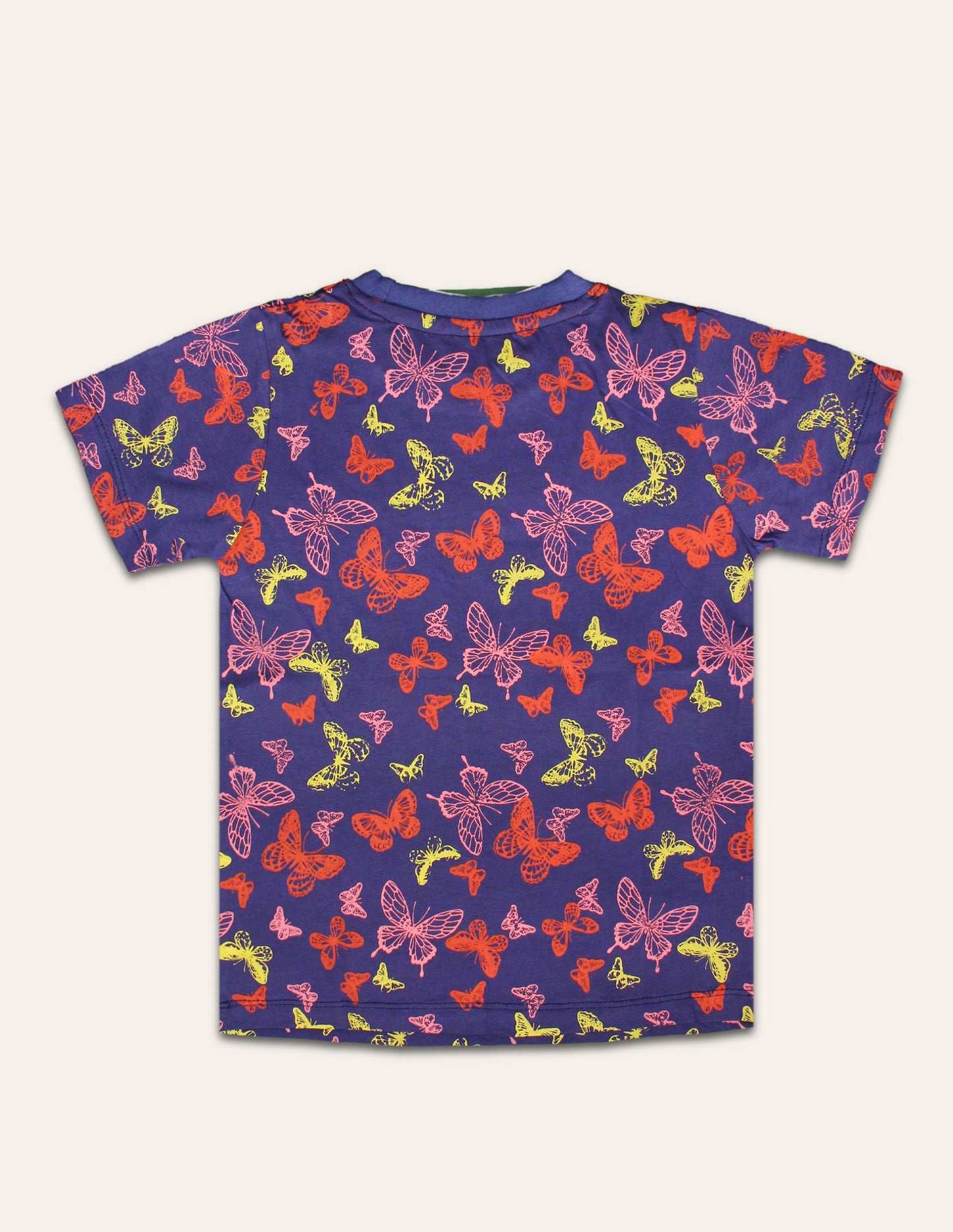 Navy Butterfly Printed Tee