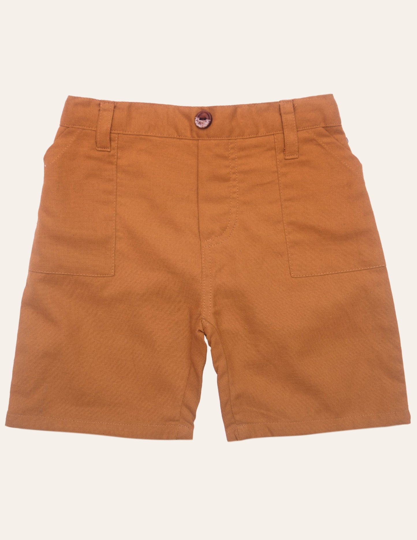 Boys Mustard Casual Cotton Shorts