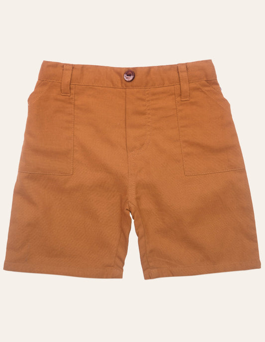 Boys Mustard Casual Cotton Shorts