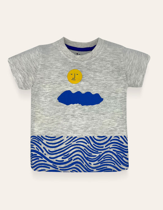 Oatmeal Summer Waves T-Shirt