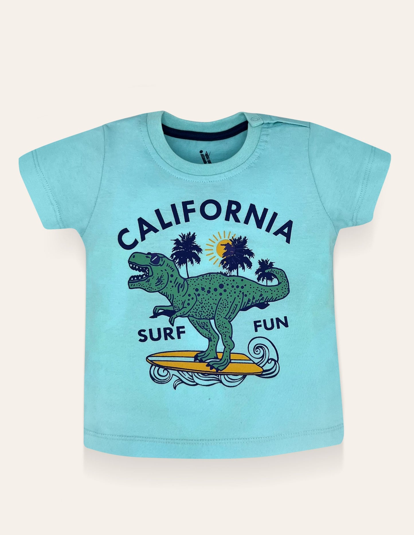 Aqua Dinosaur Printed T-Shirt