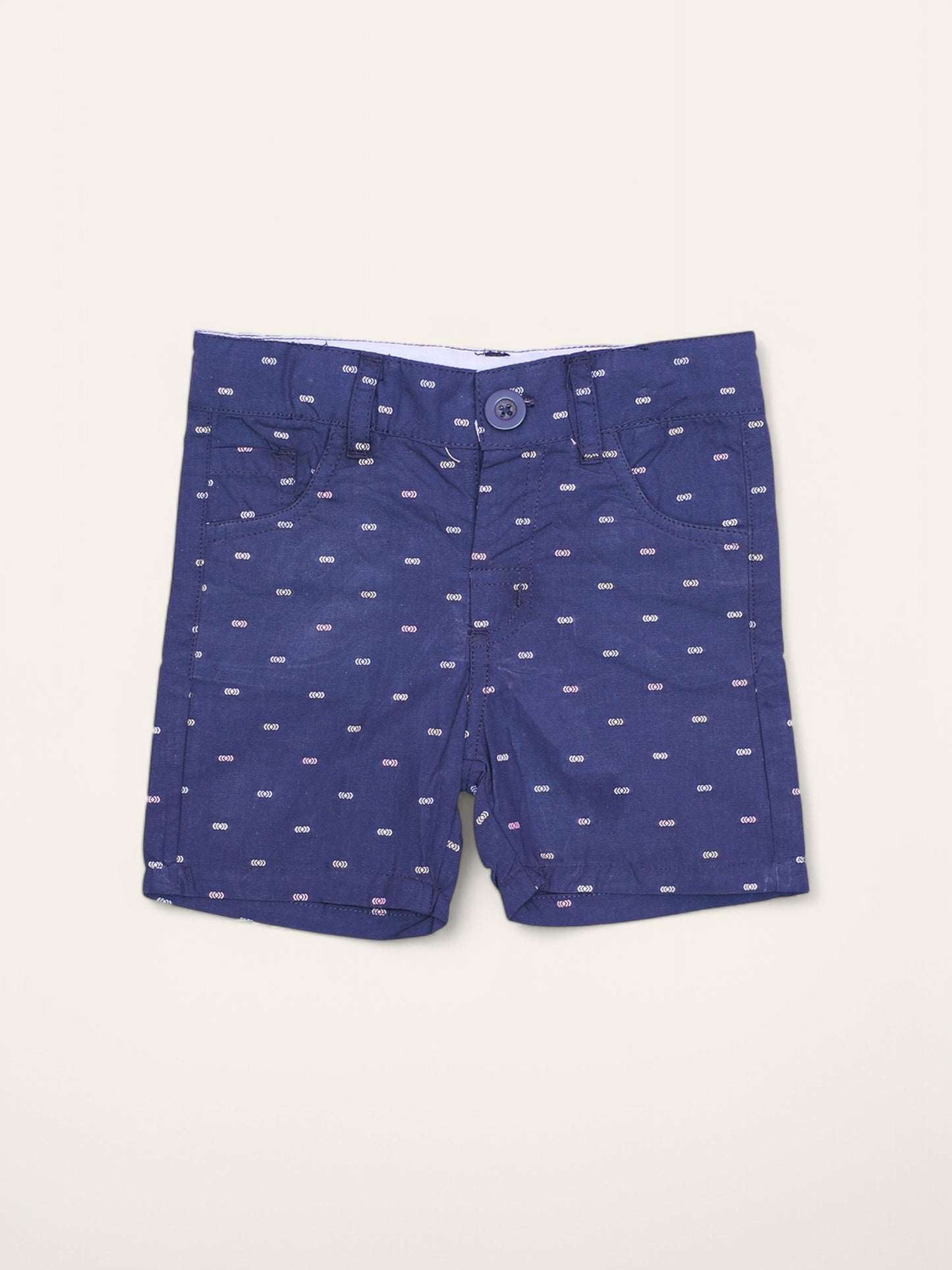 Navy Printed Short