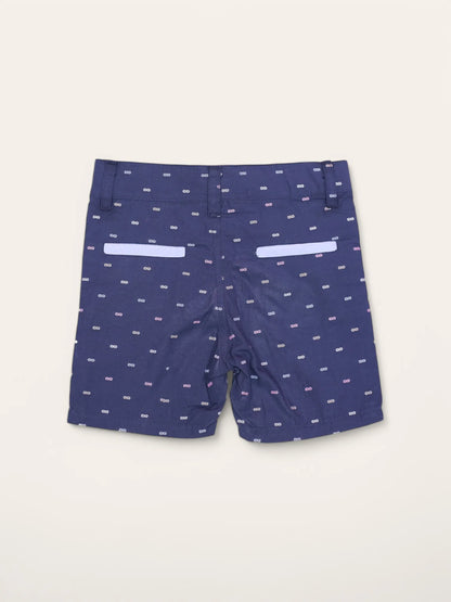 Navy Printed Short