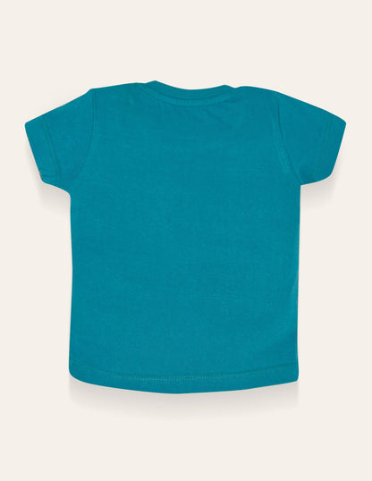 Turqouise COOL LIKE MOM Printed T-Shirt