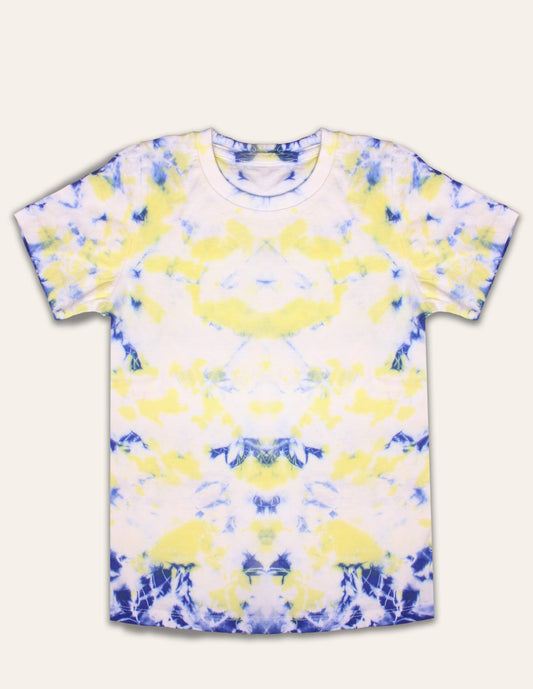 Blue & Yellow Tie Dye Tee