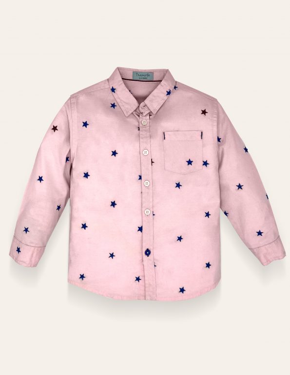 Boys Embroidered Chambray Shirt