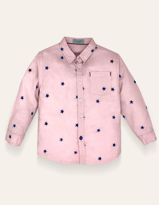 Boys Embroidered Chambray Shirt