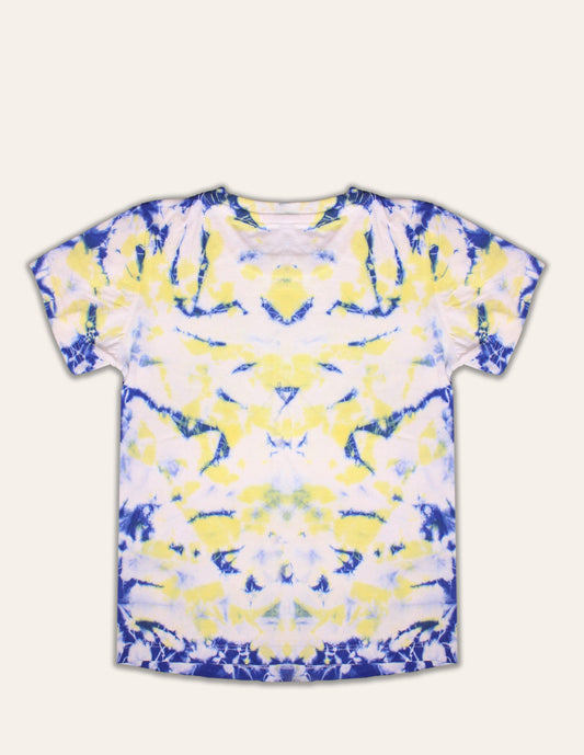 Blue & Yellow Tie Dye Tee