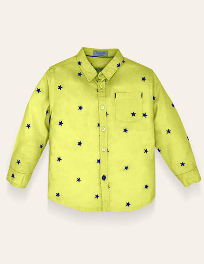 Boys Embroidered Chambray Shirt