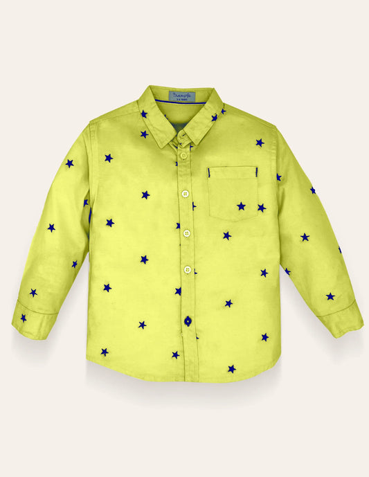 Boys Embroidered Chambray Shirt