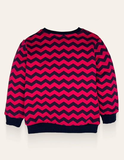 Girls Zigzag pattern sweatshirt