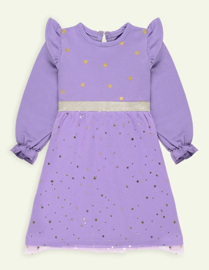 Girls Purple Tulle Skirt Dress