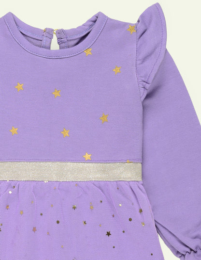 Girls Purple Tulle Skirt Dress