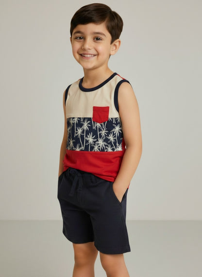 Cut And Sew Printed Sando
