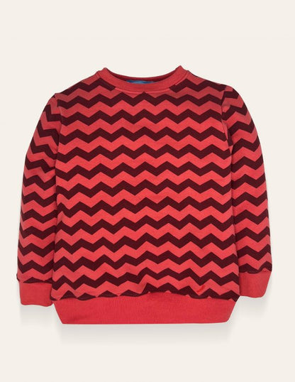 Girls Zigzag pattern sweatshirt