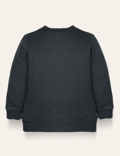 Girls Black ENJOY Printed Sweatshirt