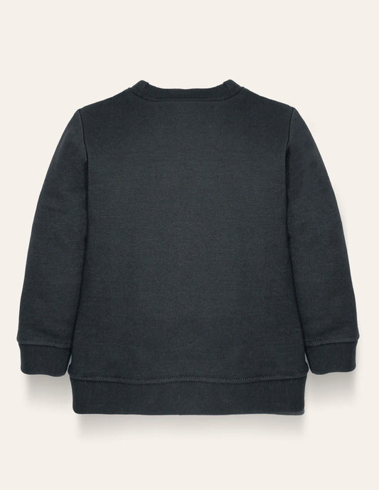 Girls Black ENJOY Printed Sweatshirt