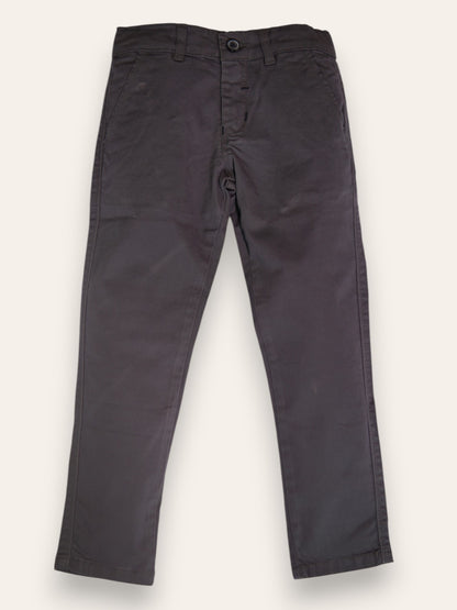 Grey Cotton Chino Pants