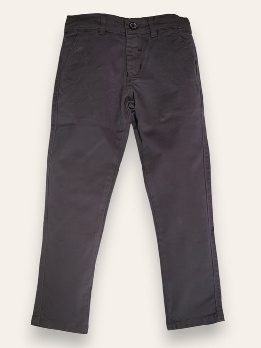 Grey Cotton Chino Pants