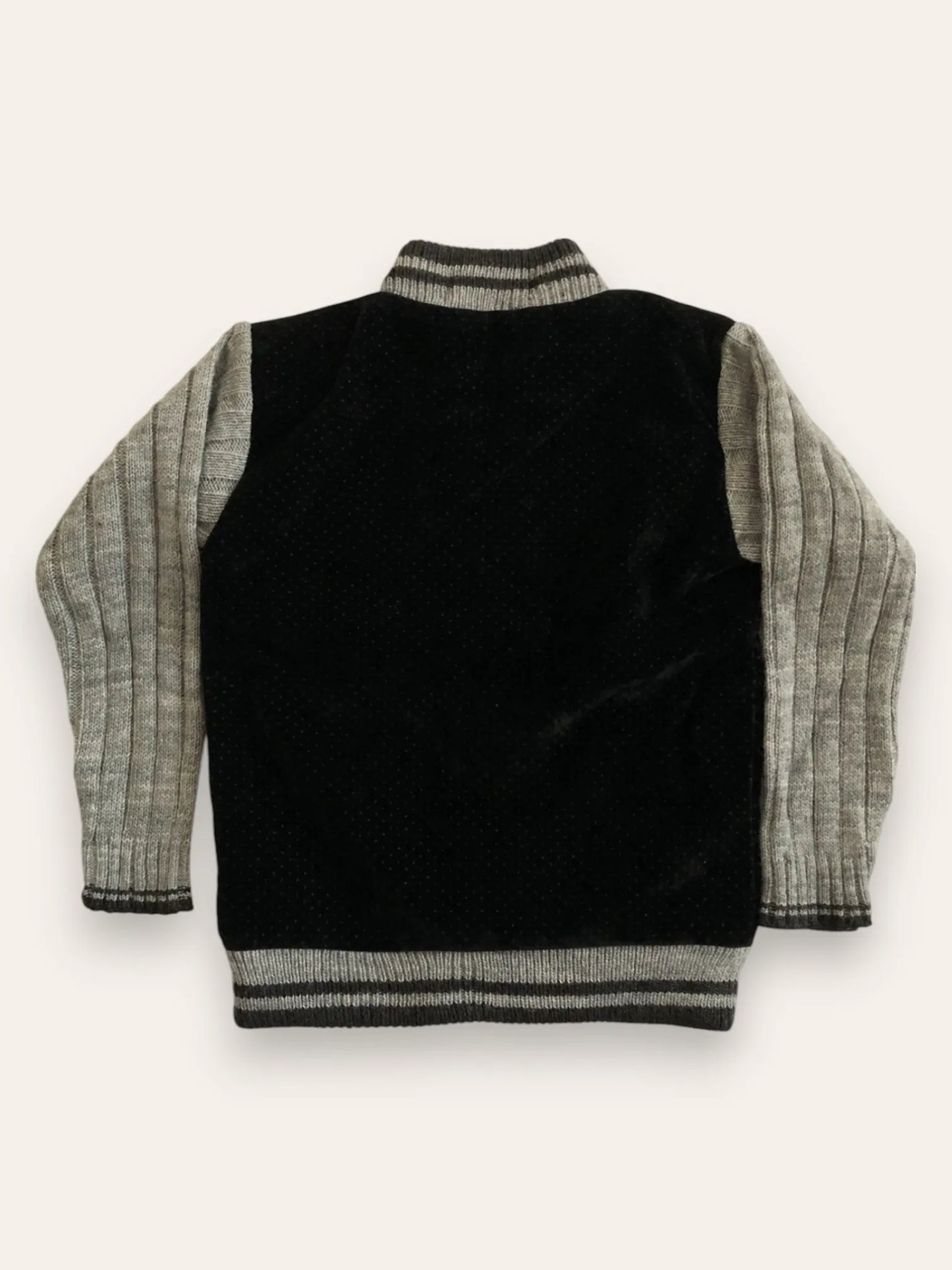 Grey Suede Zipper Jacket