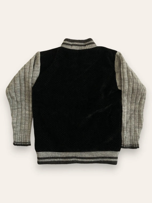 Grey Suede Zipper Jacket