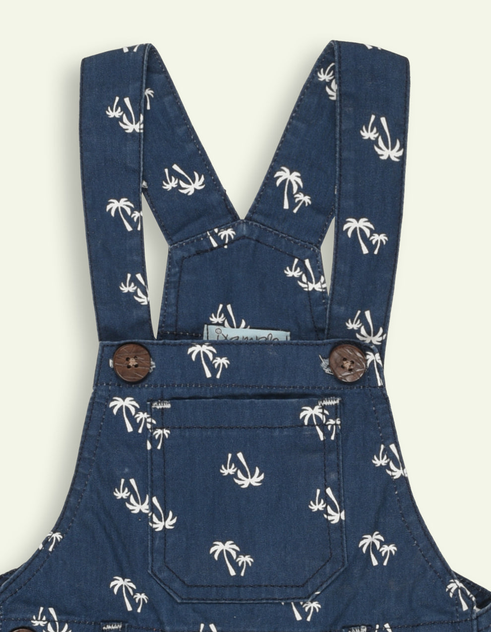 Boys Navy Twill Dungaree Set with Striped T-Shirt