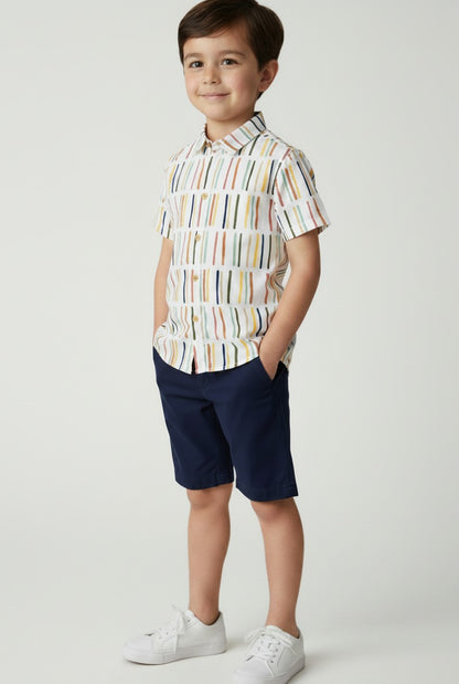 Boys Cotton Printed Shirt