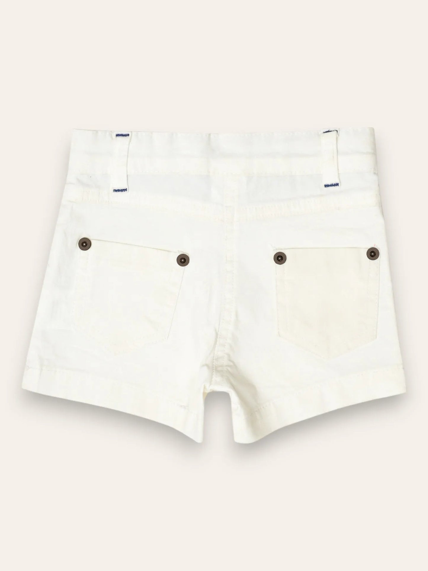 White Cotton Twill Short