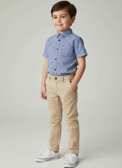 Boys Micro Check Shirt