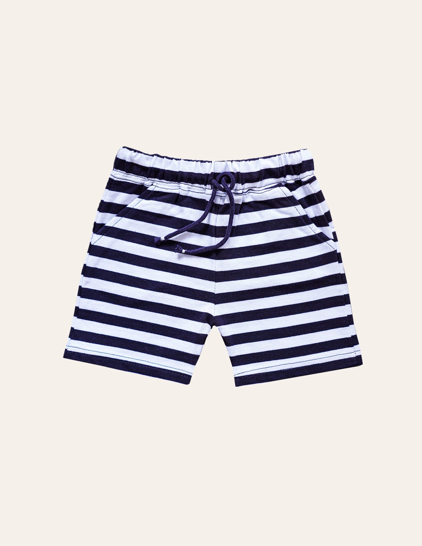 Navy Striped Short