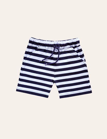 Navy Striped Short