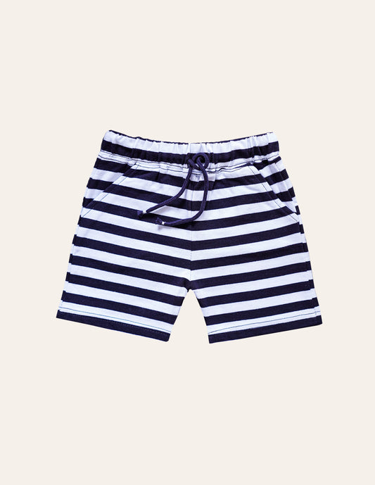 Navy Striped Short