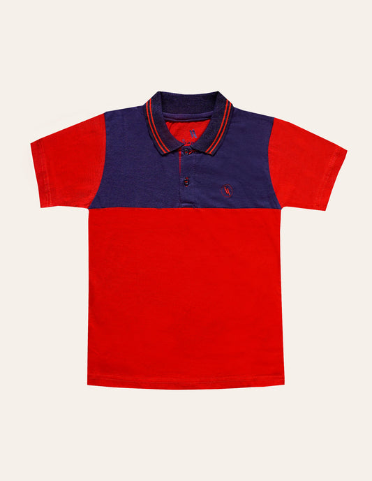 Navy Red Fashion Polo