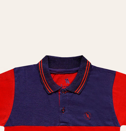Navy Red Fashion Polo