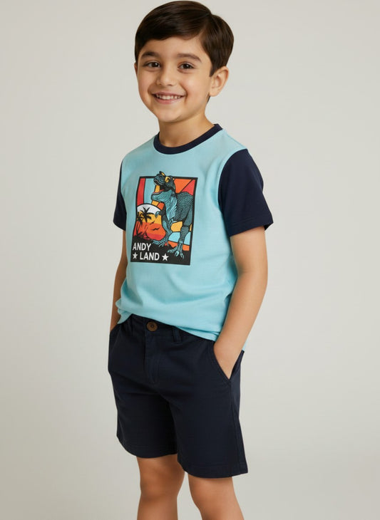 Aqua Dino Land Tee