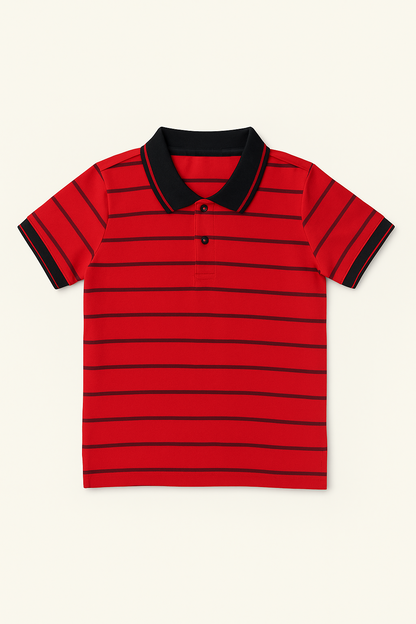 Red Striped Polo