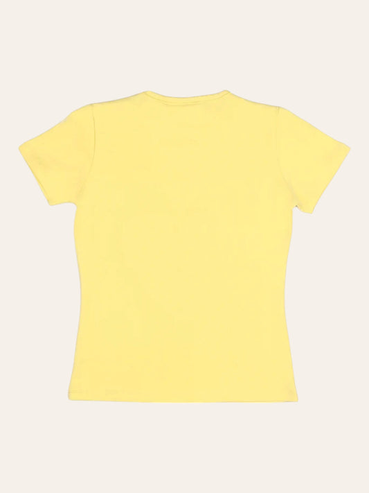 Yellow Heart Embellished Tee