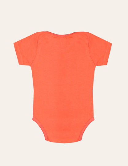 Peach Necklace Print Short Sleeve BodySuit