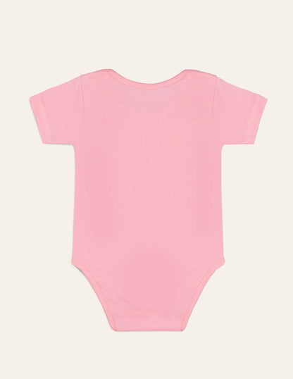 Baby Pink Necklace Print Short Sleeve Bodysuit